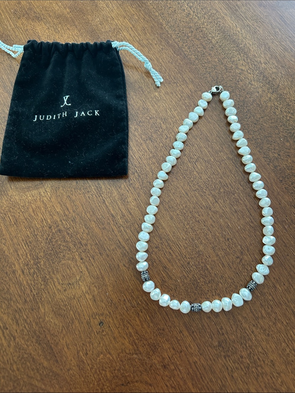 Judith Jack Freshwater Pearl Necklace with Silver Accents